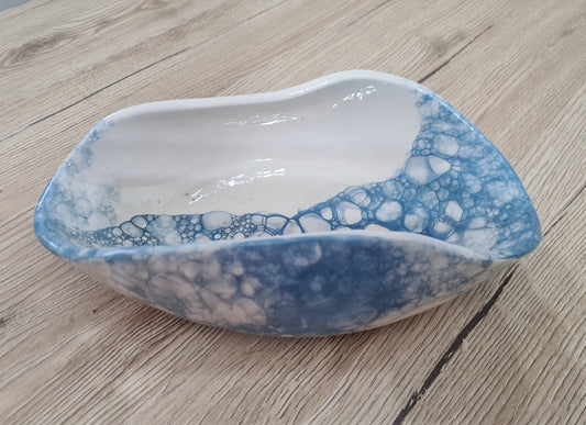 Svuotatasche,portafrutta secca,vaso ceramica,ciotola blu