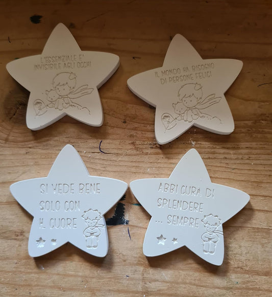 1 pz Calamita segnaposto,bomboniera piccolo principe, stella piccolo principe,gessetto colorato battesimo,compleanno,nascita