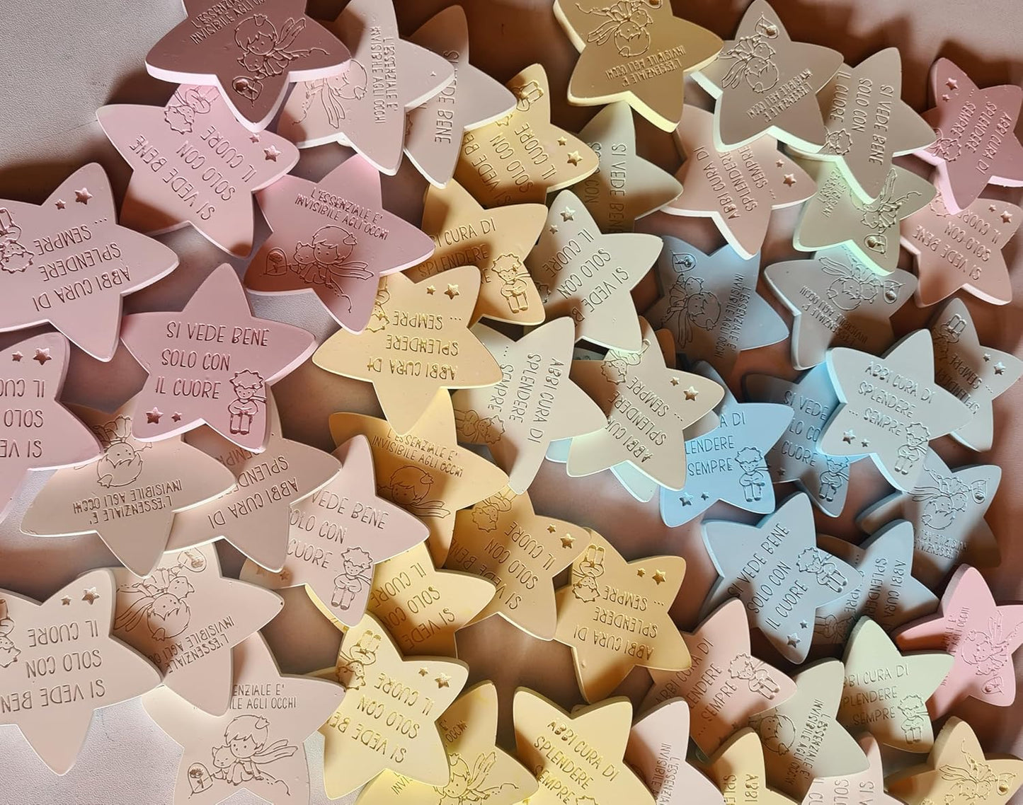 1 pz Calamita segnaposto,bomboniera piccolo principe, stella piccolo principe,gessetto colorato battesimo,compleanno,nascita