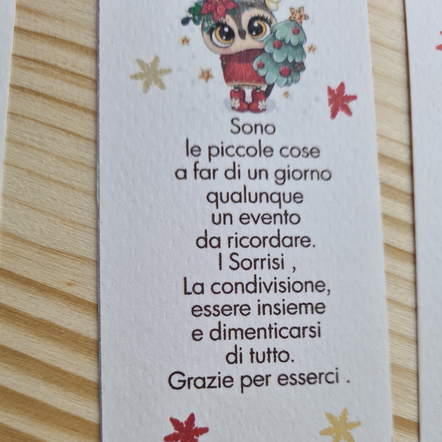 1 Segnaposto/segnalibro natale , pensiero Natale,regalo natale ,gessetto natalizio