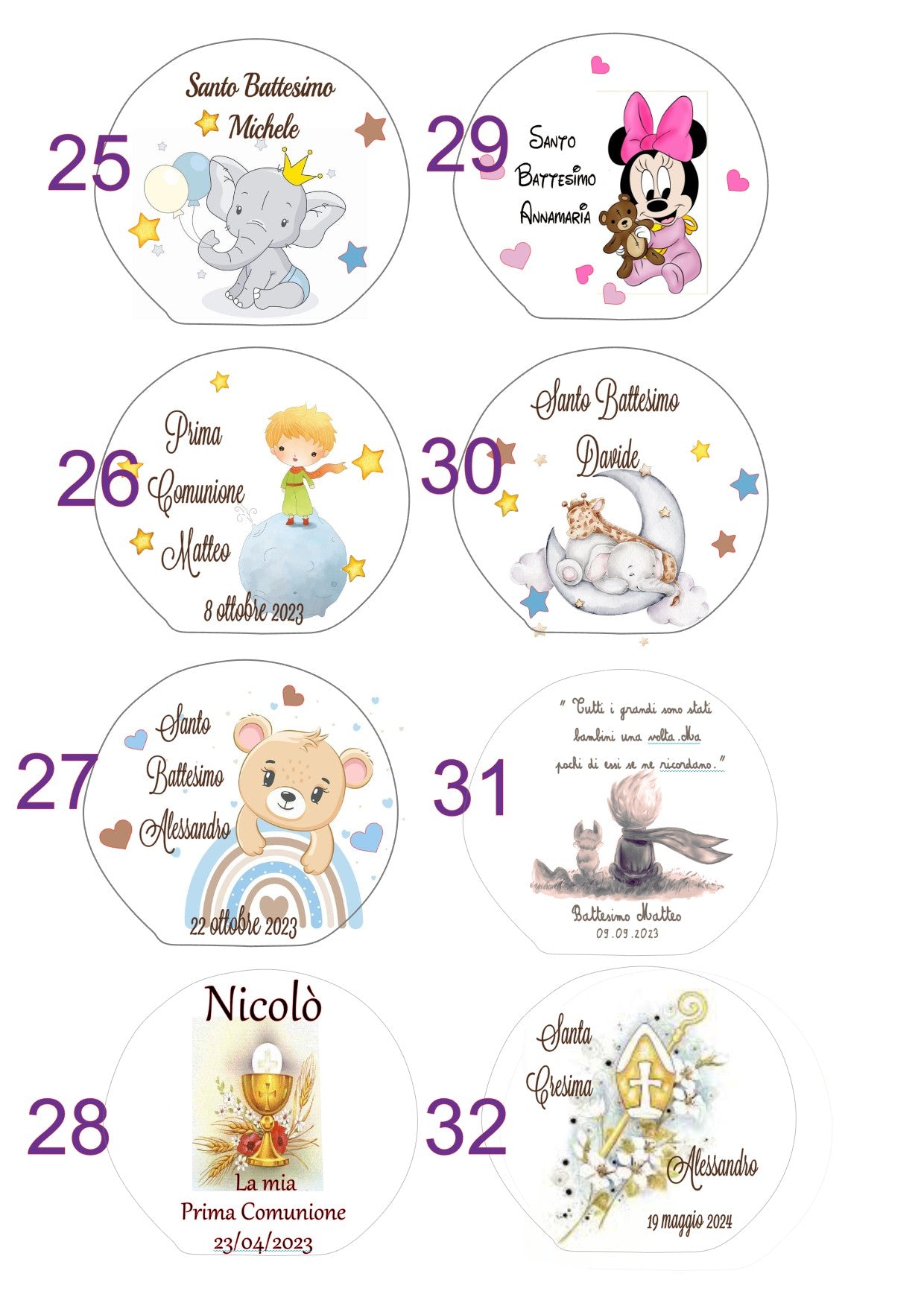 1 Profumatore d'ambiente Piccolo principe,personalizzabile 6x6,5x3 cm