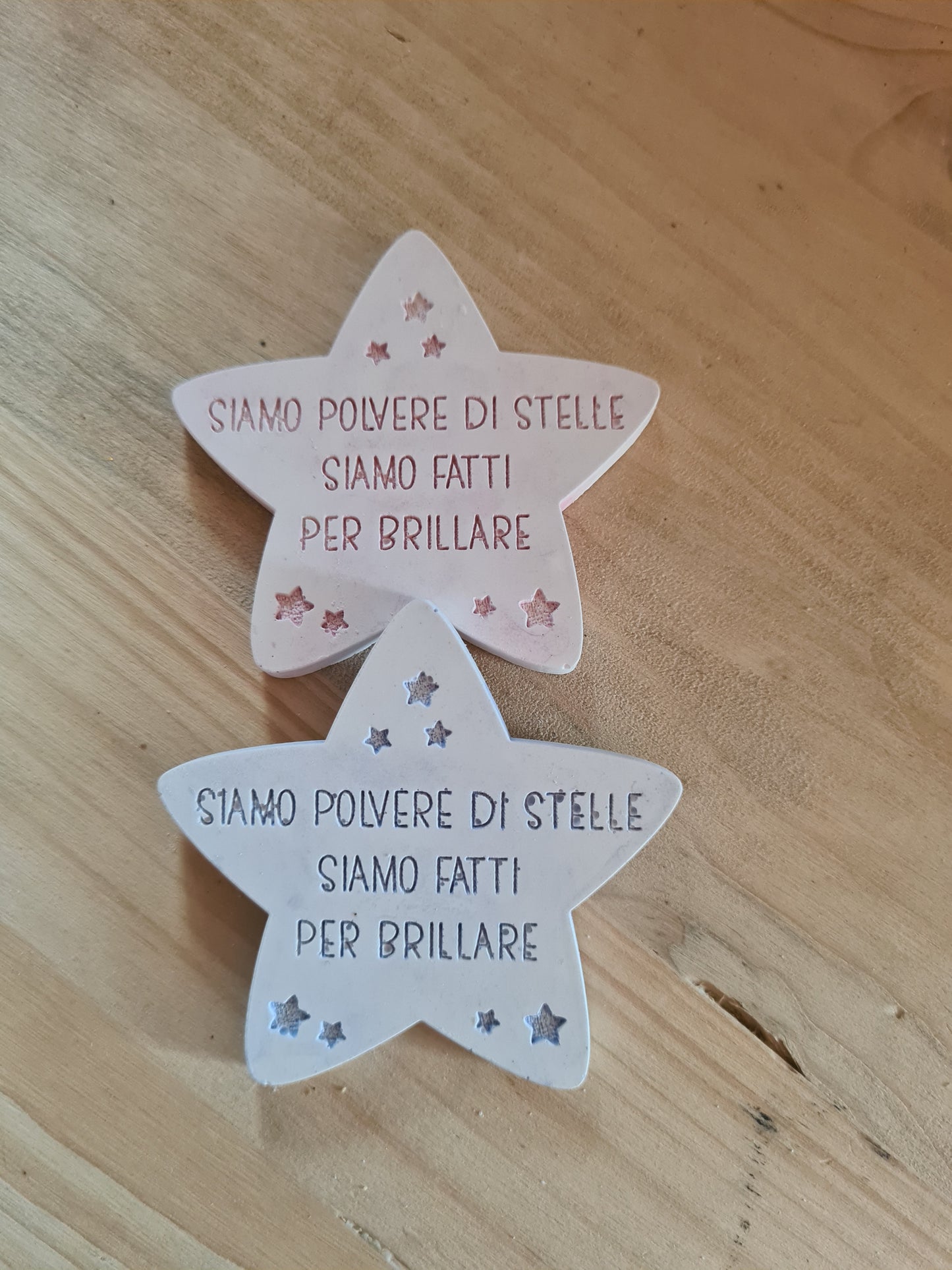 10 gessetti Profumati stella "siamo polvere di stella ...segnaposto nascita battesimo comunione, compleanno