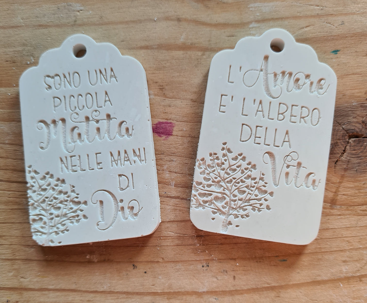 10 Gessetti profumati Tag/targhette con frase ,ringraziamento,grazie,segnaposto matrimonio, comunione,battesimo