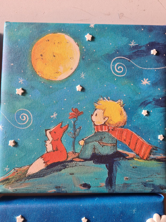 1 Quadretto stampa su tela modello Piccolo Principe