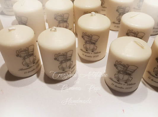 1 Candela personalizzata Sposi, sposini,matrimonio,bomboniera,regalo