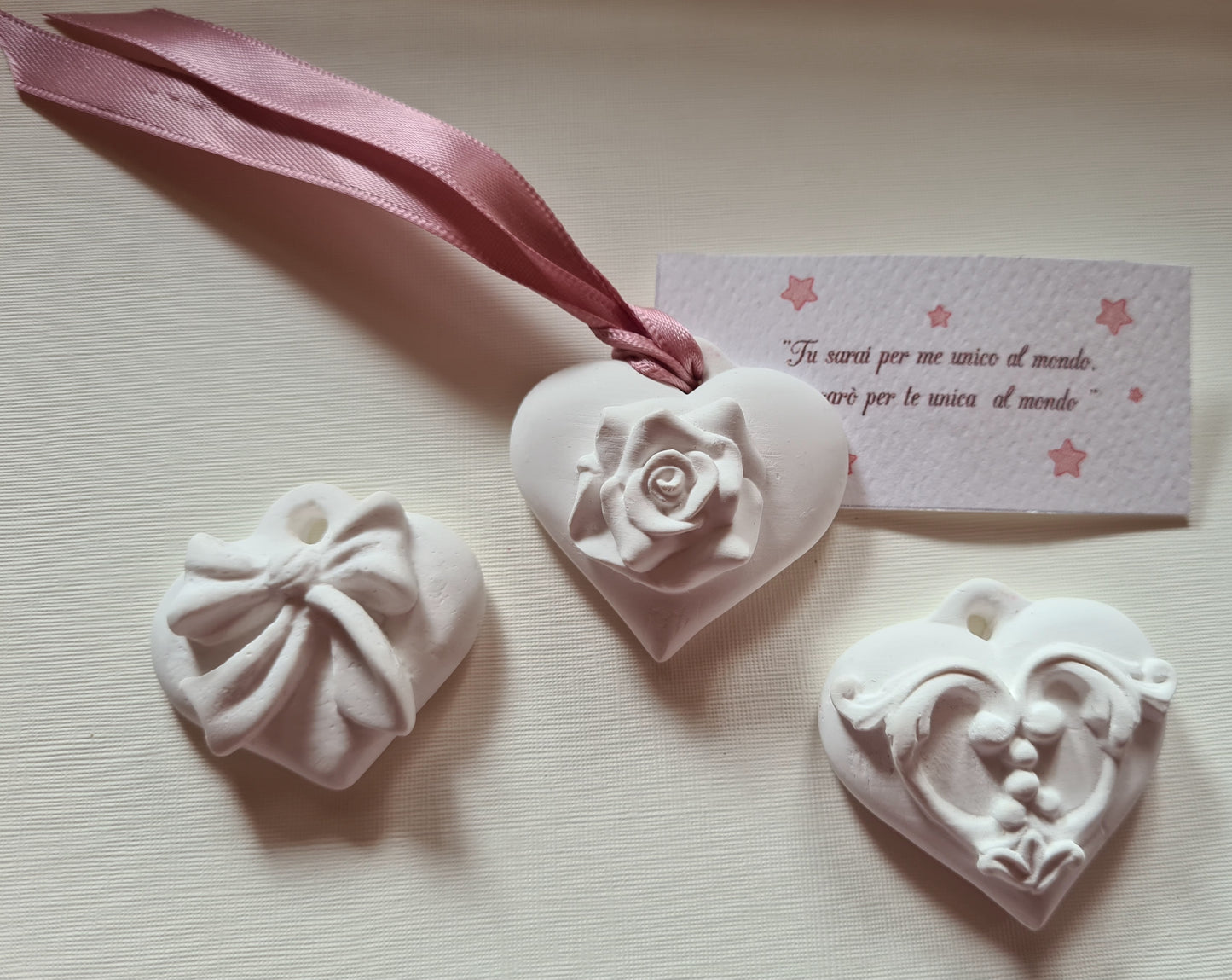 10 Gessetti  profumati cuore , cuori segnaposto matrimonio,comunione,cresima,battesimo