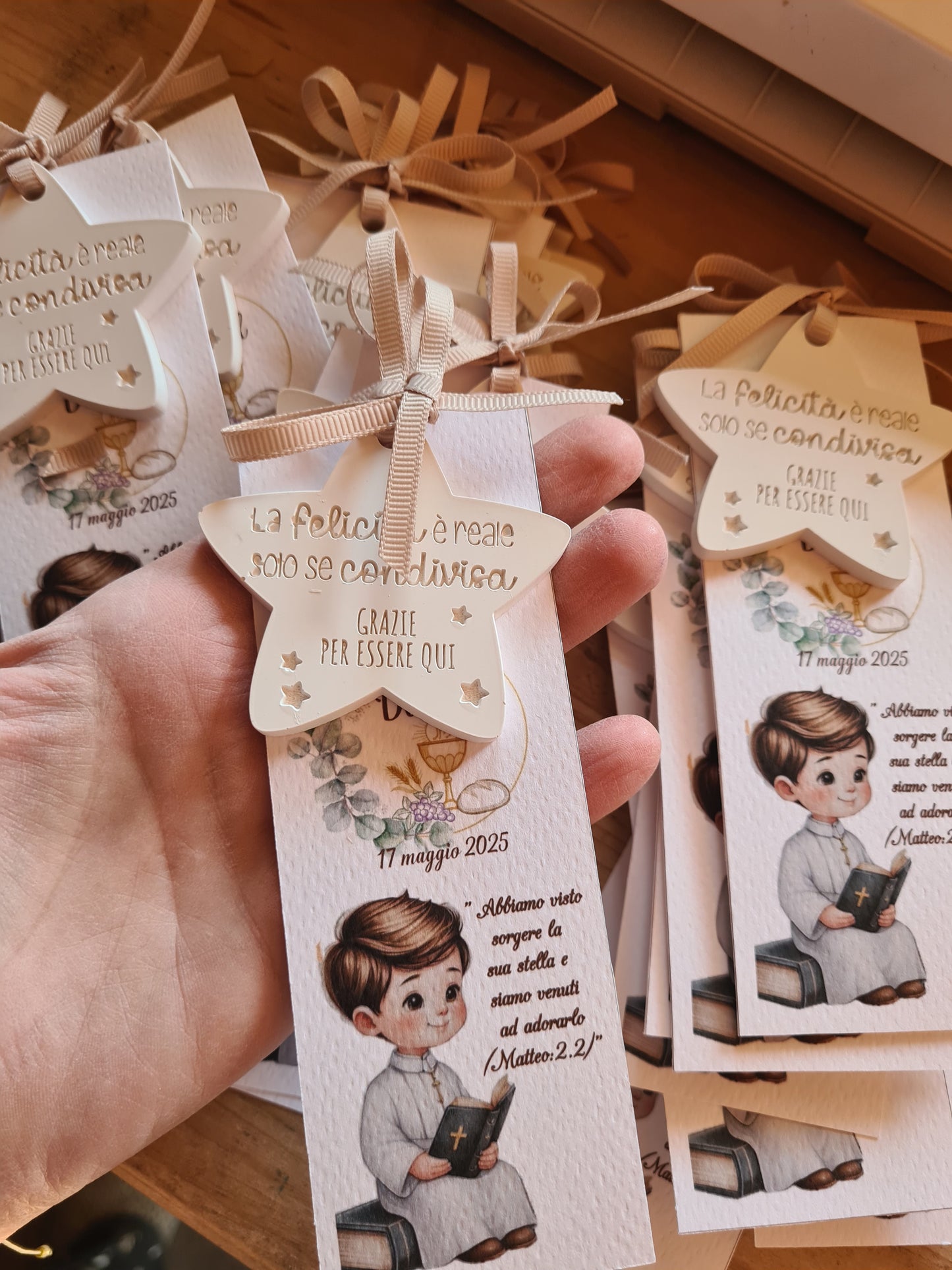 1 Segnalibro  personalizzato ,segnalibro comunione,segnaposto,segnalibro,cresima, battesimo