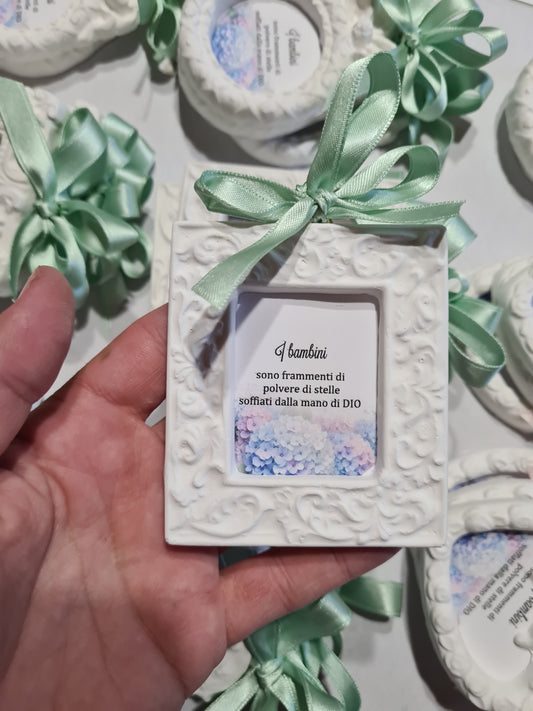 10 Cornici ,forme miste, frase personalizzata ,segnaposto ,bomboniera matrimonio,comunione,cresima,compleanno,nascita,battesimo