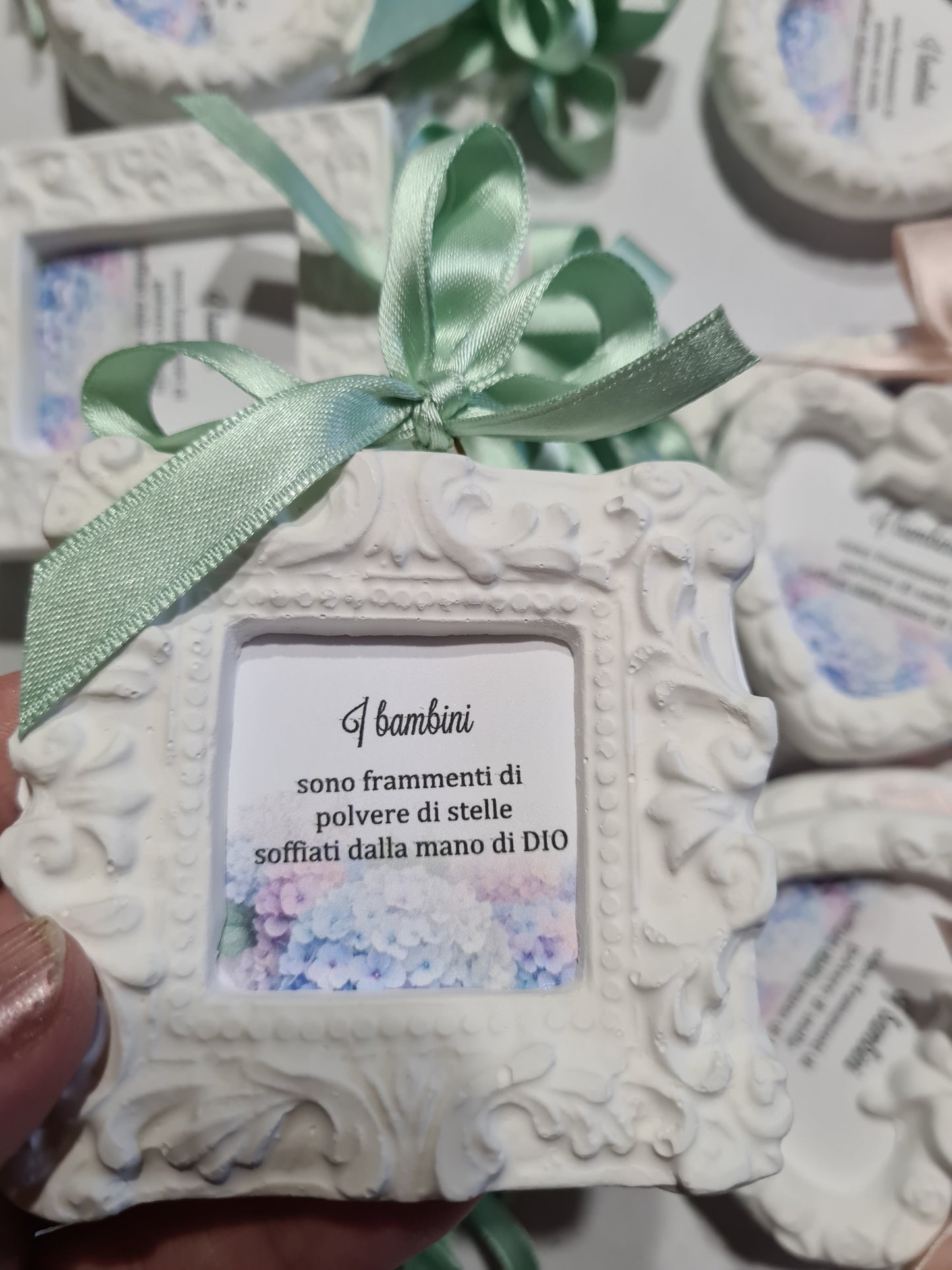 10 Cornici ,forme miste, frase personalizzata ,segnaposto ,bomboniera matrimonio,comunione,cresima,compleanno,nascita,battesimo