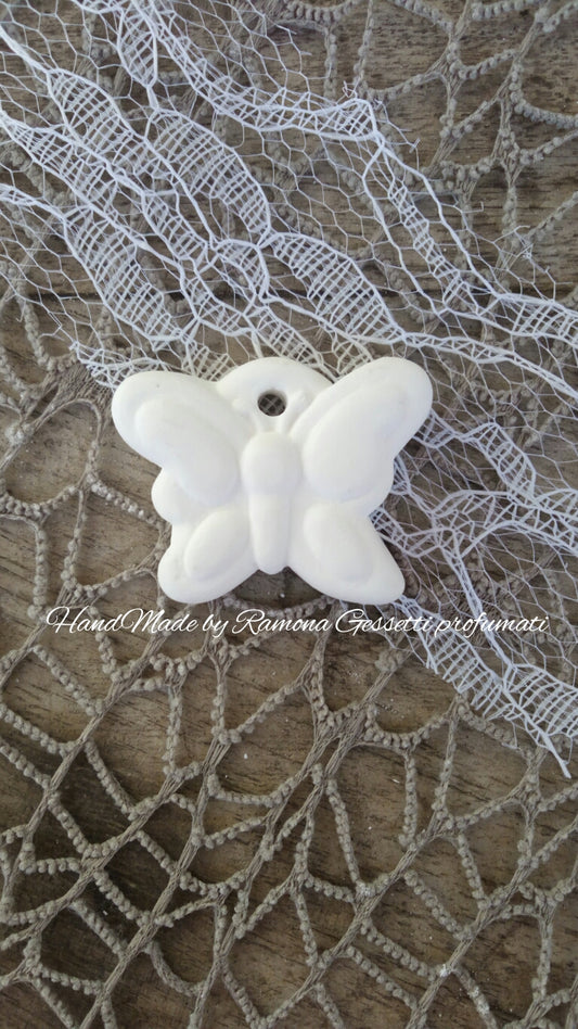 10 Gessetti profumati Farfalle con gancio , segnaposto matrimonio,comunione,battesimo