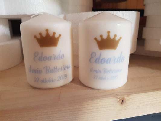 1 Candela personalizzata Piccolo Principe ,bomboniera battesima,compleanno ,comunione