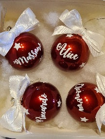 1 Pallina vetro 10 cm Personalizzata con nome