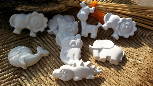 10 Gessetti profumati elefantino, giraffa,leone,balena,gatto,coccodrillo,animaletti giungla,con fiocco,compleanno , , nascita,battesimo,segnaposto,chiudipacco nascita,battesimo
