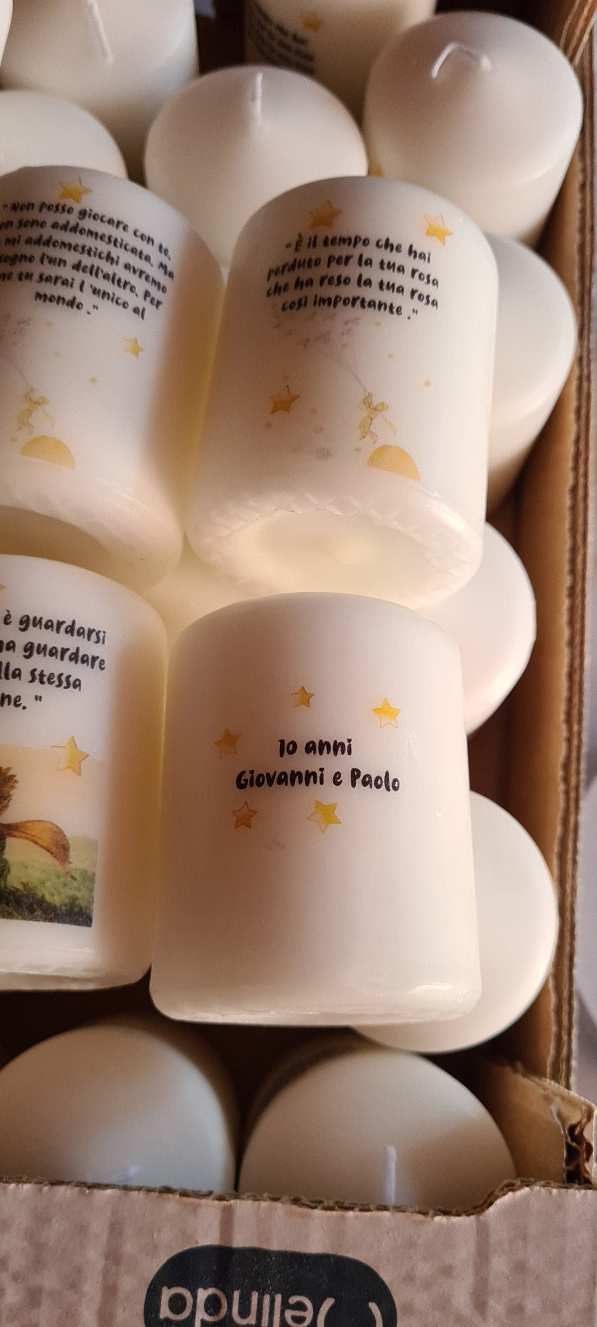 1 Candela personalizzata piccolo principe,bomboniera battesimo,compleanno ,comunione