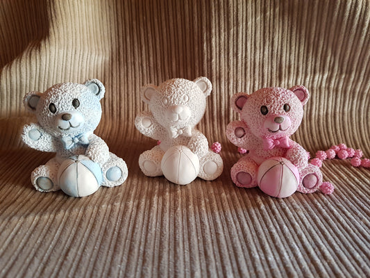 10 gessetti profumati orsetti ,orso 3d,segnaposto nascita,battesimo,compleanno