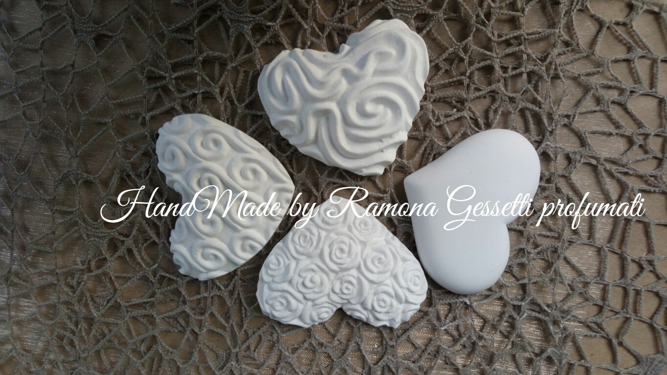 25 gessetti profumati misti cuore,cuoricino,segnaposto matrimonio,comunione,battesimo,compleanno