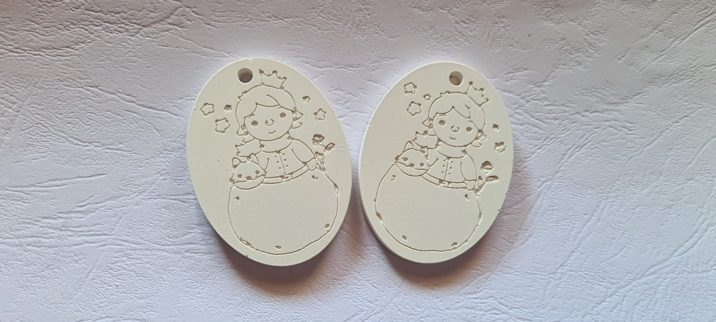 10 Gessetti Profumati Ovale/Cameo Piccolo principe ,matrimonio,battesimo,comunione