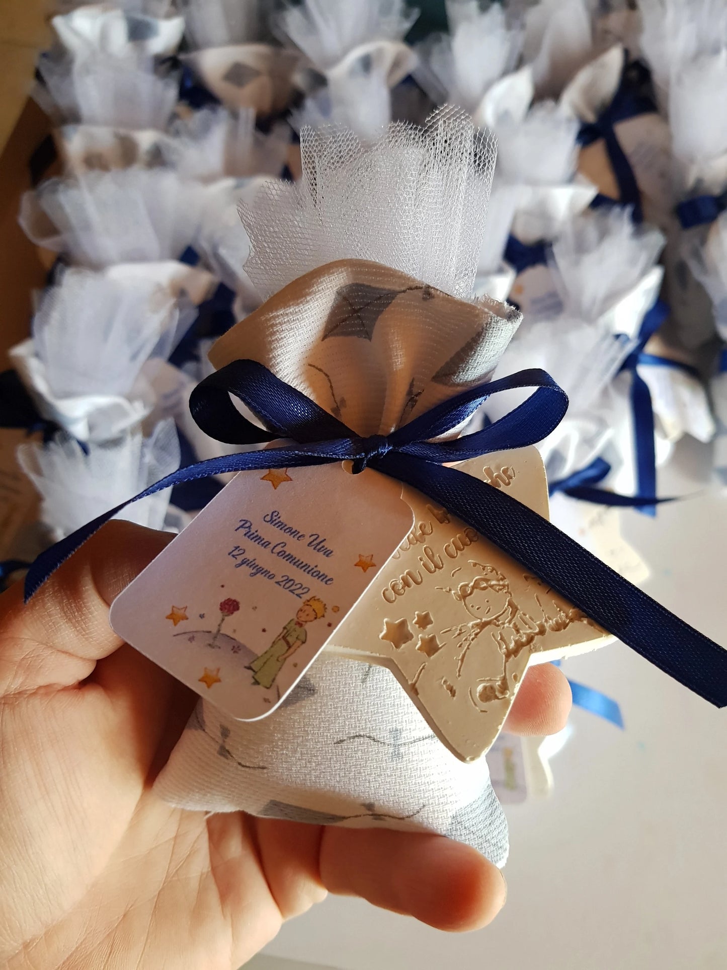 1 Bomboniera piccolo principe ,Nascita ,Battesimo,comunione,gessetti profumati