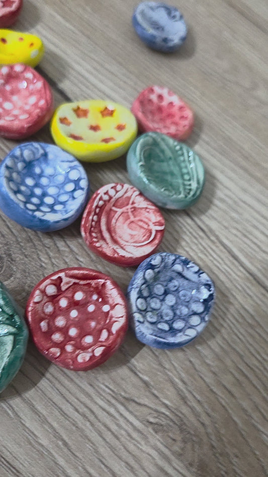 1 Pietra antistress in ceramica,fatto a mano , worry stone, sassolini antistress, calma ansia, preoccupazioni