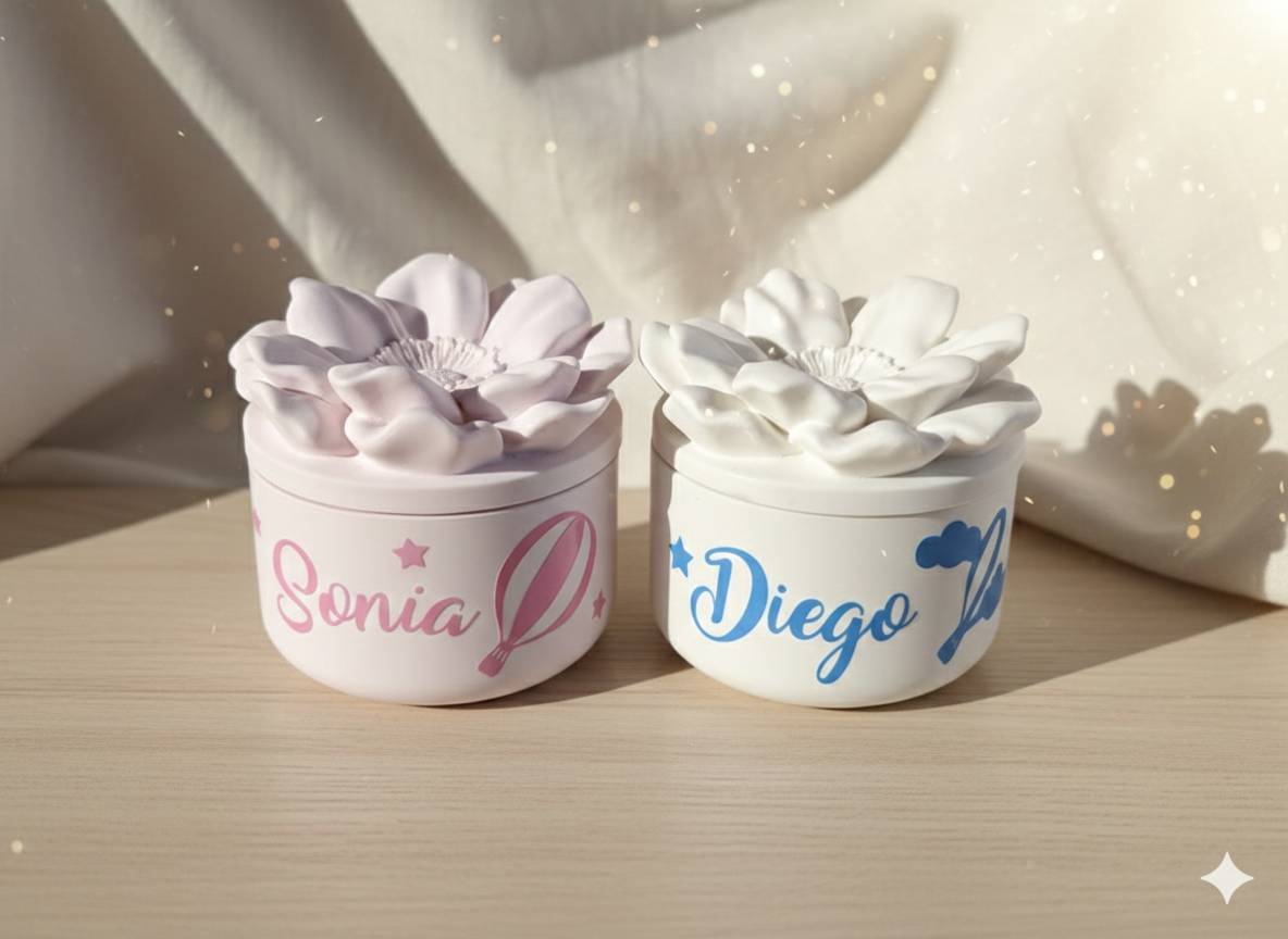 1 Bomboniera/ contenitore  /4x7,5 cm  candela di soia  per  cresima, prima comunione ,matrimonio,battesimo