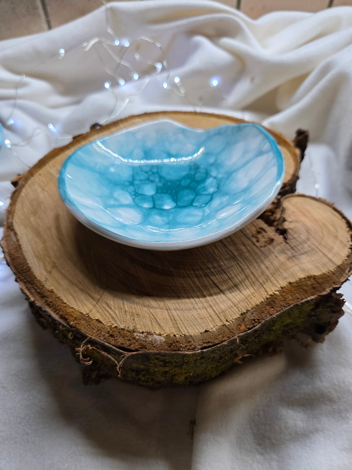 Piattini in ceramica fatti a mano con fiori e foglie impresse , bomboniere,  svuotatasche ,portagioie