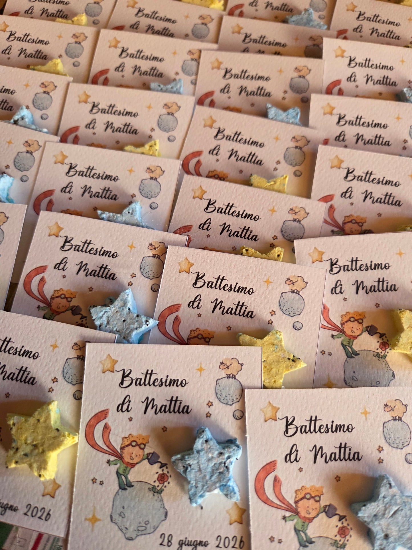 1  Segnaposto /bomboniera ecologica/cuore con semi,quadrifoglio,stella,nuvoletta,personalizzate con semi di fiori ,piantabile ,segnaposto in carta