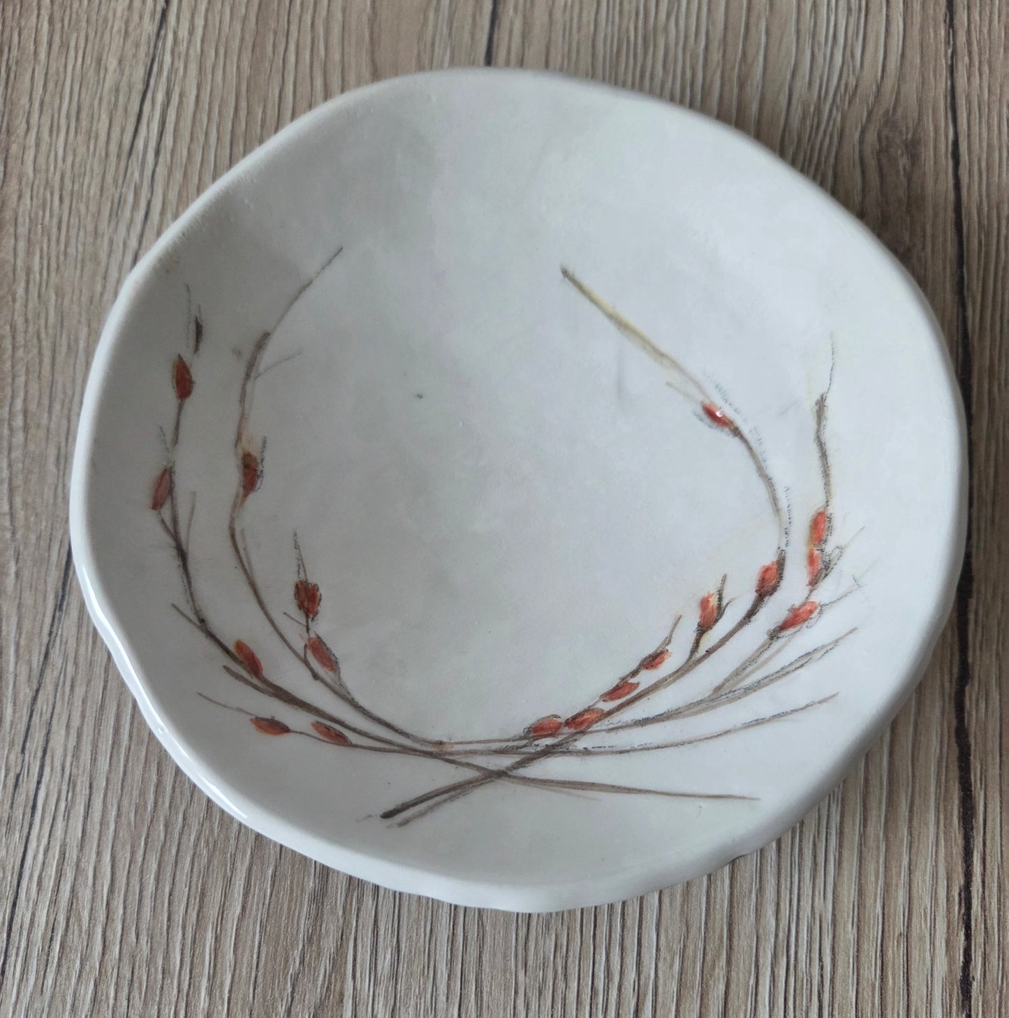Piatto in ceramica fatto a mano , bomboniera, regalo natale svuotatasche ,portagioie