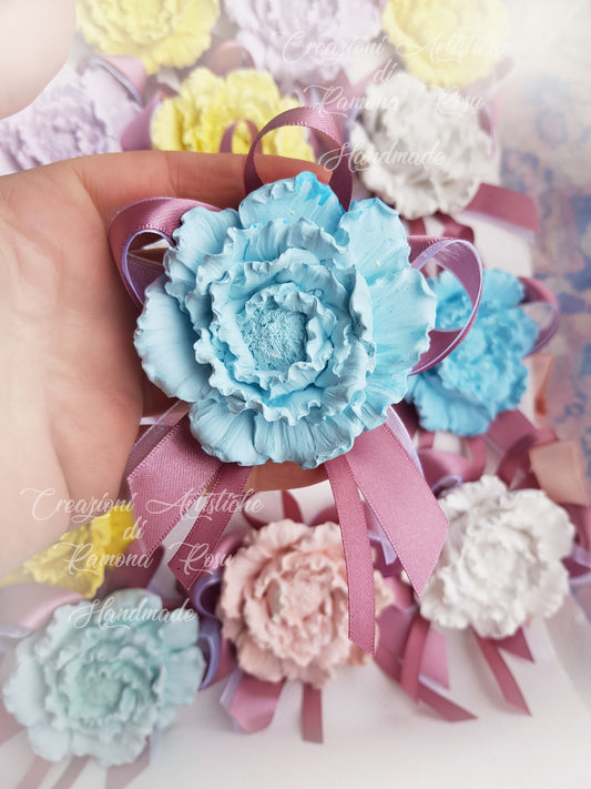 10 Gessetti profumati   peonie, roselline ,fiore ,segnaposti matrimonio,comunione ,battesimo,cresima