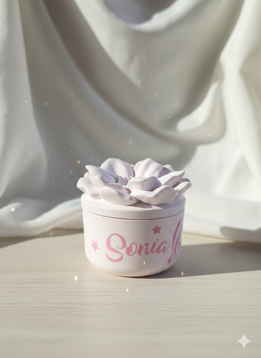 1 Bomboniera/ contenitore  /4x7,5 cm  candela di soia  per  cresima, prima comunione ,matrimonio,battesimo