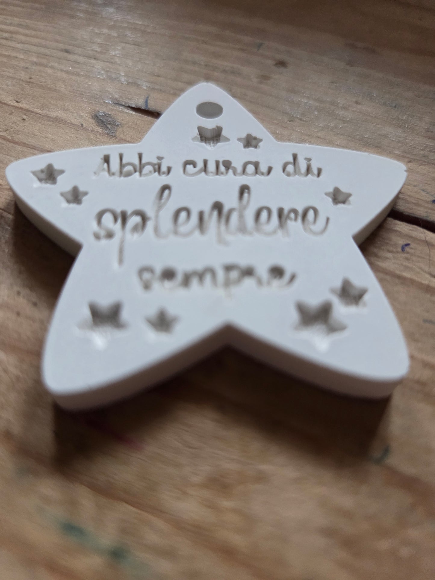 10 stelle gessetti profumati abbi cura di splendere sempre,frase,stella, stelle segnaposto 6x6 cm