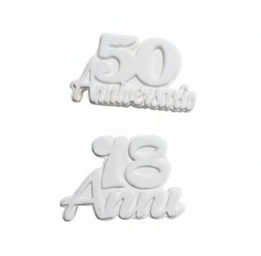 10 Gessetti profumati  50 anni, 18 anni ,segnaposti matrimonio,comunione ,battesimo,cresima ,comunione