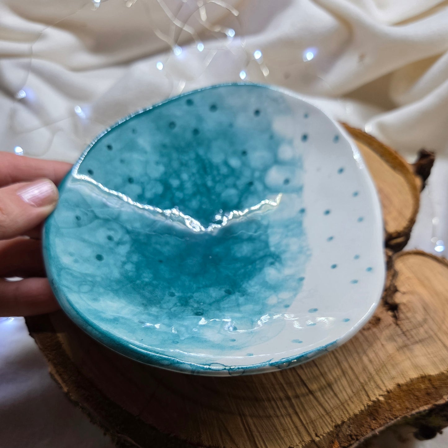 Piattini in ceramica fatti a mano con fiori e foglie impresse , bomboniere,  svuotatasche ,portagioie